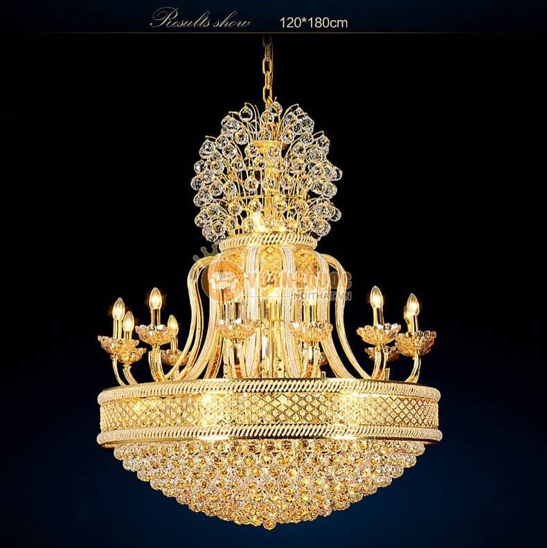 Đèn chùm pha lê không gian biệt thự CM184-8